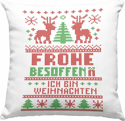 Produktbild von Trendation - Weihnachten Deko-Kissen mit Füllung 40x40 Ich Bin WeihnachtsDeko-Kissen mit Füllung 40x40 WeihnachtsDeko-Kissen mit Füllung 40x40n Lustig Glühwein Becher Geschenk Deko-Kissen mit Füllung 40x40n Weihnachtsmarkt Frauen Männer (Grau)