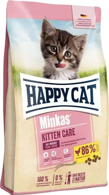 Produktbild von Happy Cat Minkas Kitten Care, Kitten, Geflügel, 10 kg, Ohne Geschmacksstoffe, Antioxidantien enthalten
