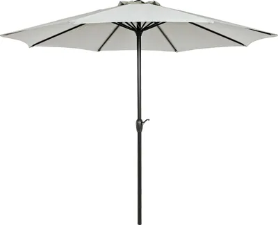 Produktbild von Sonnenschirm - Hellgrau - mit Kurbel - Aluminiumgestell - Ø 300 cm