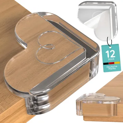 Imagen del producto de Protectores transparentes para bebés, 12 unidades, autoadhesivos, para muebles y seguridad infantil