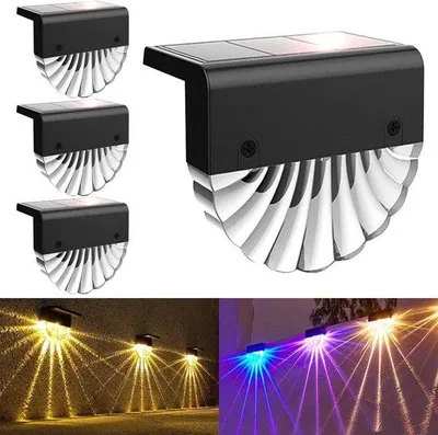 Immagine prodotto di Lampada da parete solare a luce bianca calda, impermeabile, per vialetti da giardino
