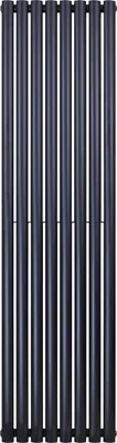 A vertical panel radiator with multiple tubes, shown against a white background.