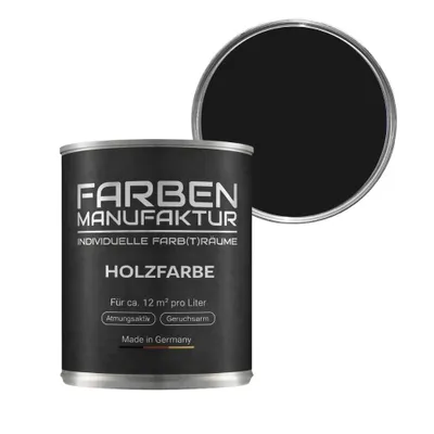 Produktbild von Holzfarbe Wetterschutzfarbe Holzlack Holzschutzlack Trendfarbe 5L - Schwarz