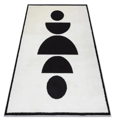 Image de Tapis moderne MODE 8598 géométrique crème / noir noir 180x270 cm