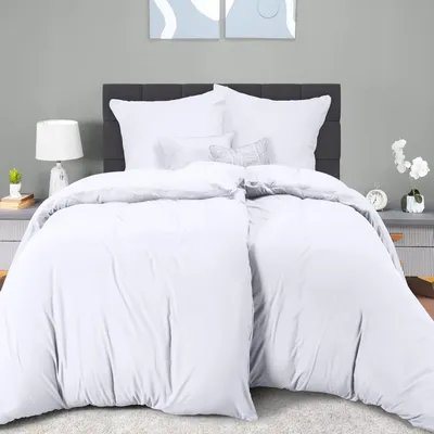 Immagine prodotto di TRANKIELO® - Set di lenzuola per piumino 135x200 cm - Microfibra morbida con federe 80x80 cm - Bianco
