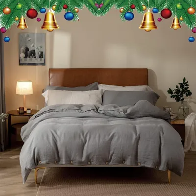 Produktbild von Famanu Bettwäsche Set 135 x 200 cm, 2-teilig, Halbleinen, grau