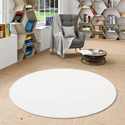 Produktbild von Hochflor Shaggy Teppich Prestige Champagner Rund, Größe:200 cm Rund