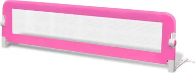 Obrázok produktu pre vidaXL Bezpečnostná zábrana na posteľ pre batoľatá 150x42 cm ružová