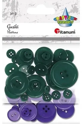 Image de 30 boutons violets/turquoise