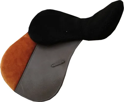 Produktbild von Sattelsitzbezug aus Kunstfell Sattelwärmer Sattelfleecebezug Sattelauflage, schwarz in Schwarz