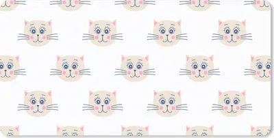 Produktbild von MuchoWow® Mauspad Mousepad Katzen - Mädchen - Pastell - Muster - Kinder 60x30 cm - Mousepads - Maus Mat - Pad - Mausunterlage - Nachhaltig