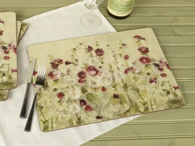 Produktbild von CREATIVE TOPS Tischsets 4er-Set Korkrücken Wild Field Poppies 40x29cm