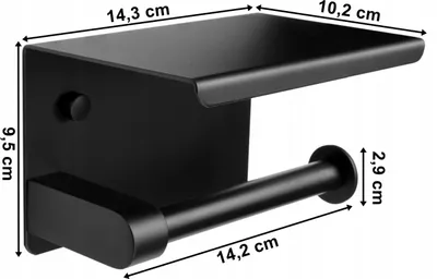 Produktbild von Gockowiak Belik Toilettenpapierhalter Schwarz Matt Metall