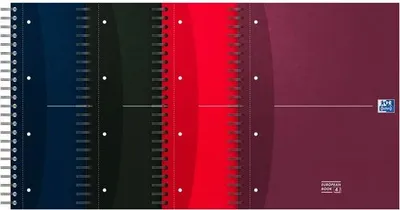 Produktbild von Oxford 100100748, Einfarbig, Violett, Blau, Rot, Schwarz, A4, Matt, 90 g/m², Universal