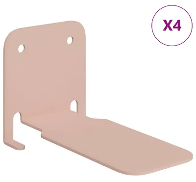 Obrázok produktu pre vidaXL Neviditeľná plávajúca polička, 4 ks, ružová, 6 x 11 x 6,5 cm