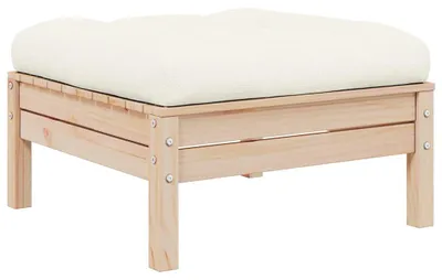 Immagine prodotto di vidaXL Divano da giardino a 2 posti con cuscini, color crema, in legno massello di pino