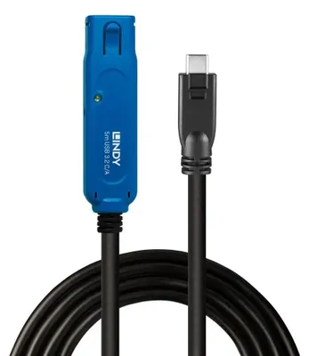 Produktbild von Lindy 43380, 5 m, USB C, USB A, USB 3.2 Gen 1 (3.1 Gen 1), Schwarz