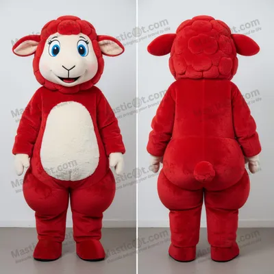 Produktbild von Karmesinroter MASTICOT Wolliges Suffolk-Schaf-Maskottchen