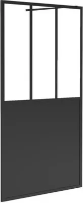 Produktbild von Duschwand schwarz matt Industriestil - 120 x 200 cm - URBANIK