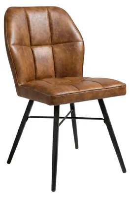 Image de Chaise de restaurant en SIMILI CUIR Marron pour Interieur