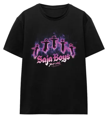 Productafbeelding van K-Pop Demon Hunters - "Saja Boys" T-shirt voor dames, reguliere pasvorm, model TV43671 (maat L) (zwart)