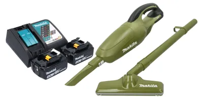 Produktbild von Makita DCL 180 RT2O Akku Staubsauger 18 V 0,65 l Olive Outdoor Adventure Serie + 2x Akku 5,0 Ah + Ladegerät
