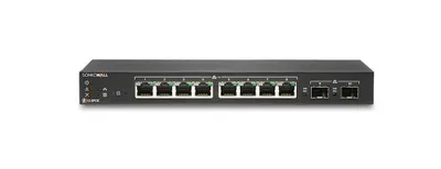 Immagine prodotto di SonicWall Switch SWS12-8POE - Switch - gestito - 8 x 10/100/1000 (PoE) + 2 x Gigabit SFP - Desktop - PoE (55 W)