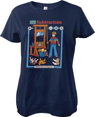 Produktbild von Learn About Subtraction Girly Tee - X-Large - Navy