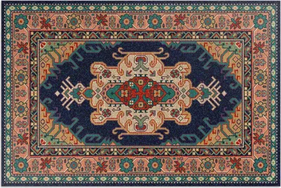 Produktbild von Orientalisches Ornament im persischen Stil – Vinylteppich – 60x90 cm – Outdoor Teppich – Terrasse – Wetterfest – Modern