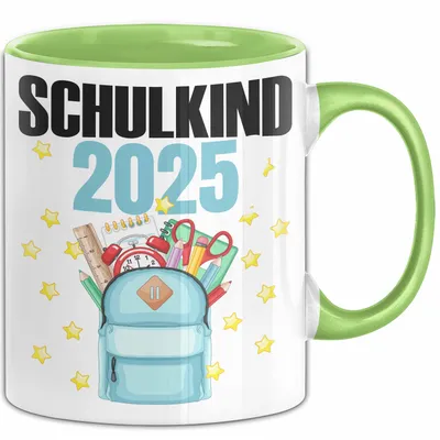 Produktbild von Trendation - Einschulung Mädchen Geschenk Schultüte Füllung Tasse Schulstart 1. Schultag Schuleinführung Schulanfang Geschenkidee Schulkind 2022 (Grün)