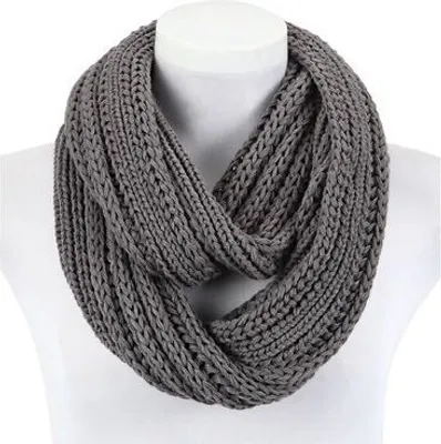 Produktbild von Schlauchschal gestrickt dunkelgrau