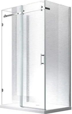 Produktbild von Glaszentrum Hagen - 90x120x90x195 cm - Hebe Duschkabine - Dusche Duschabtrennung - 8mm - ESG Glas mit Duschwanne + Siphon
