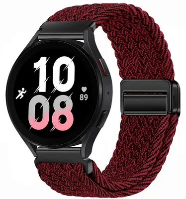 Immagine prodotto di Bracciale per smartwatch - Redmi Watch 5 Lite - Nylon intrecciato - Chiusura magnetica - 22 mm - Grigio-rosso