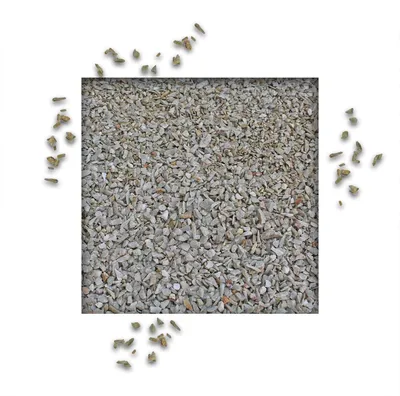 Produktbild von 25 kg Splitt Quarzit Grau Ziersplitt Deko Dekoration Splitt Zierkies Fugensplitt Körnung 2/5 mm