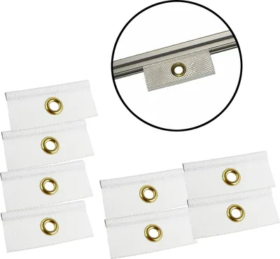 Produktbild von 8er Set Kederöse weiß 7,5 mm für Kederschiene Wohnwagen & Wohnmobil Keder Öse
