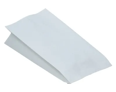 Produktbild von 100x Papierbeutel fettdicht weiß ohne Druck 15+8 x 30 cm