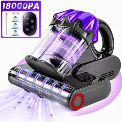 Produktbild von Grenintol Milbensauger, Milbenstaubsauger 550W, 18kPa Saugkraft, UV-C 253,7nm, 65°C Heißluft, Milbensensor, HEPA Filter, Handstaubsauger für Matratzen