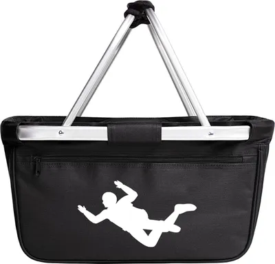 Produktbild von Huuraa Einkaufskorb Skydiving Silhouette 20 Liter Black faltbarer Tragekorb Geschenkidee