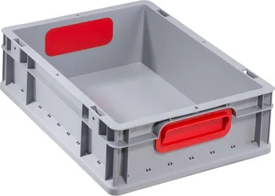 Produktbild von allit Aufbewahrungsbox ProfiPlus EuroBox 412 grau/rot