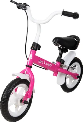 Produktbild von Spielwerk® Laufrad ab 2 Jahre Bremse 10 Zoll Reifen Lenkrad Sattel Höhenverstellbar Kinder Balance Bike Lauflernrad Tragegriff Junge Mädchen Rosa