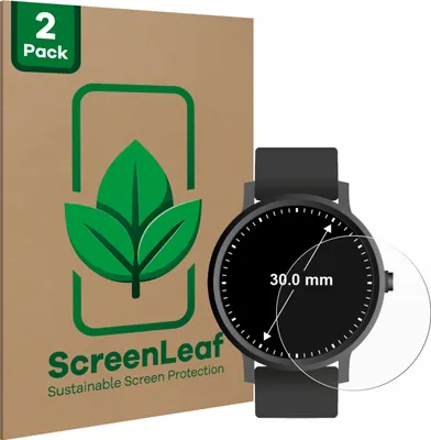 Produktbild von 2x ScreenLeaf Schutzfolie für Kreisrunde Displays (ø: 30 mm) nachhaltiger Displayschutz Display Schutz Folie Klar Transparent