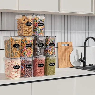 Immagine prodotto di Set di contenitori ermetici per la cucina con coperchi, barattoli per alimenti, cucina, ermetico