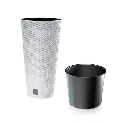 Produktbild von nabbi Hoch blumentopf aus kunststoff DRTUS400 40 cm - Weiß