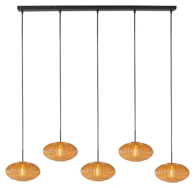 Zdjęcie produktu dla Mexlite - lampa wisząca - HaloSwap - bursztynowy - szkło - duża lampa nad stół jadalny - E27 - 4286ZW