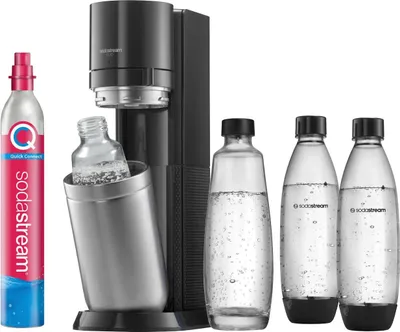 Zdjęcie produktu dla Tytanowy ekspres do wody gazowanej SodaStream DUO - elastyczny i elegancki dla domu