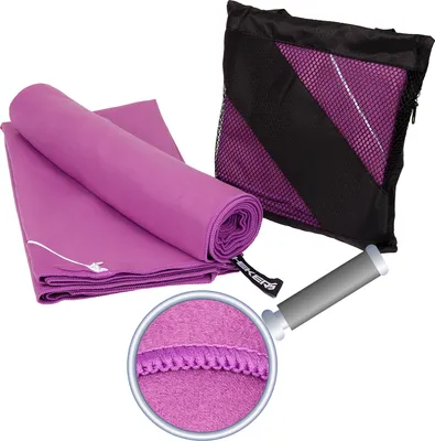 Produktbild von 1 Stück 30x50cm Mikrofaser Sport Handtuch Sporttuch - Farbe: Lila - 3127