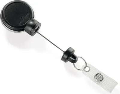 Immagine prodotto di DURABLE Chiocciola yo-yo EXTRA STRONG 360° con fascetta con bottone a pressione, Nero, 834901