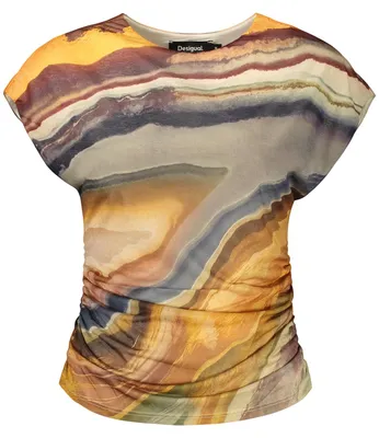 Zdjęcie produktu dla Desigual Damski T-Shirt Bez Rękawów Beżowy