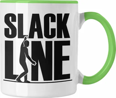 Produktbild von Trendation -  Lustige Tasse für Slackliner Geschenk Slackline (Grün)