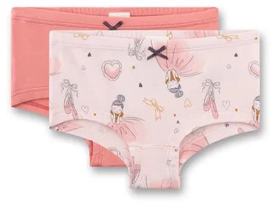 Productafbeelding van Sanetta meisjes hipsterbroekjes (2-pack), roze. Meisjes hipsterbroekjes, roze, katoen